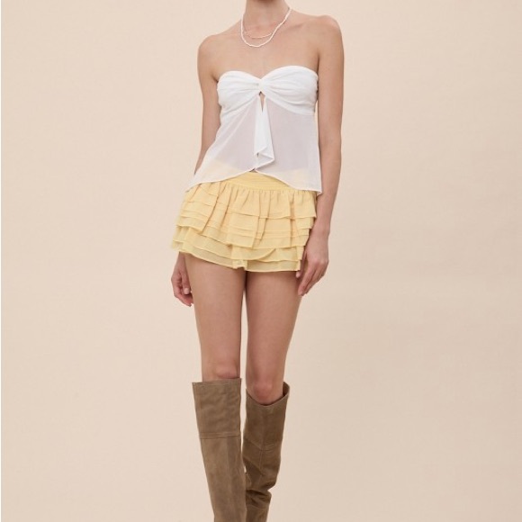Layered Sheer Ruffle Mini Skort - Picture 4 of 4